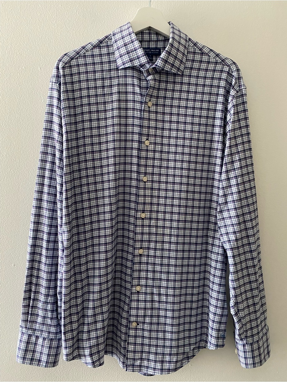 Peter Millar Men’s Plaid Long-Sleeve Dress Shirt